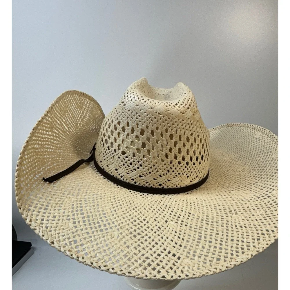 Ariat 10X Straw Cowboy Hat - Wallen Men's 7 1/4 Size Pre Owned Nashville